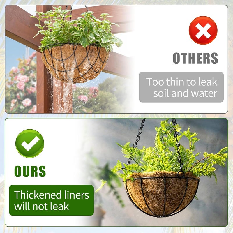 Dovesail Coco Liner Roll 24x160 Inch, Natural Coconut Liners for Planter Flower Basket, Thick Coco Fiber Mat for Hanging Basket, Garden Decoration, Animal Pet Pads, Reptile Carpet - Image 5